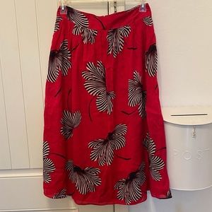 Loft Printed Midi Skirt